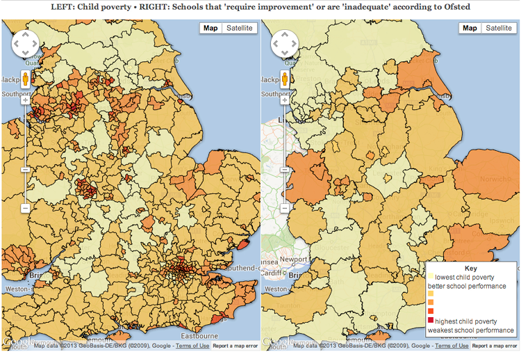 are the worst schools really in the poorest areas?